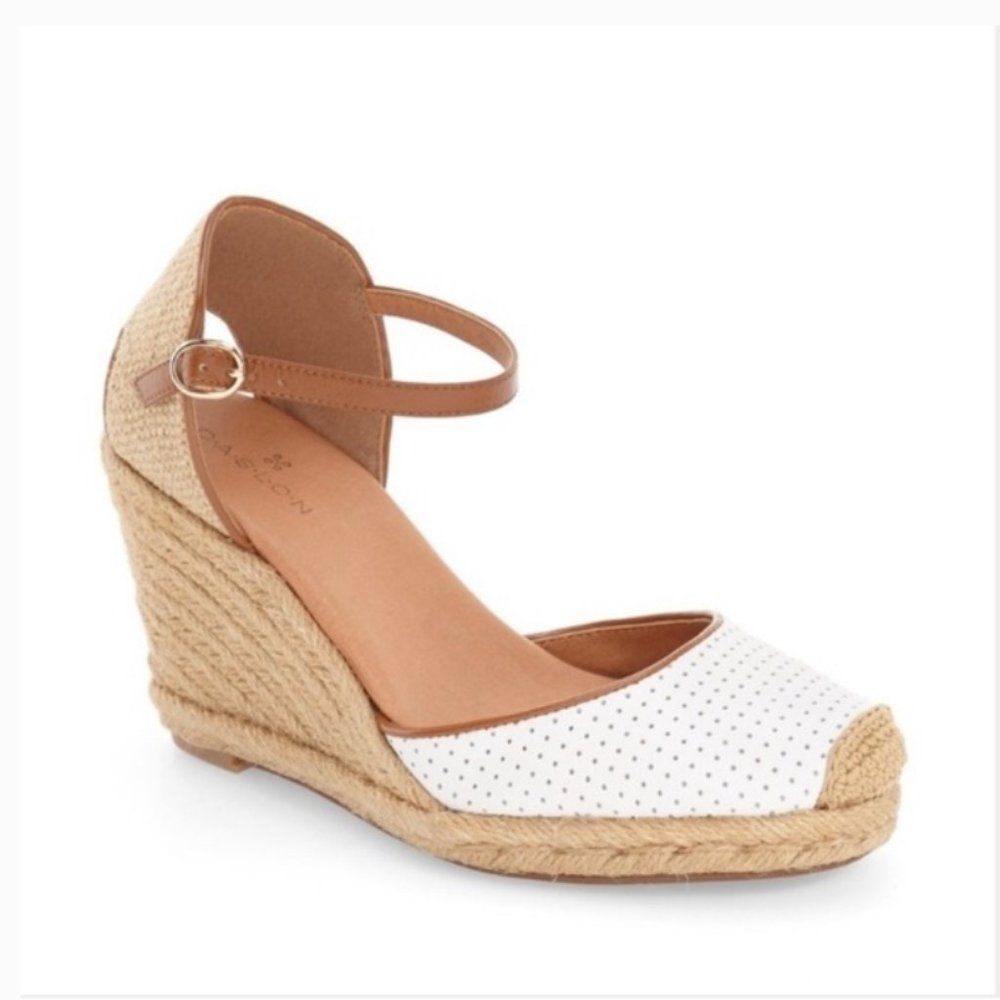 Caslon Blaire White Espadrille Wedge Sandals